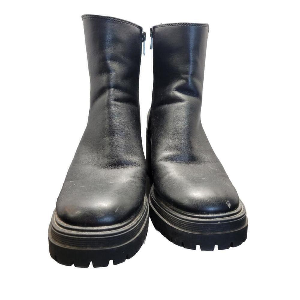 Sam & Libby Camila Chunky Ankle Y2K Platform Boots Black Size 9.5